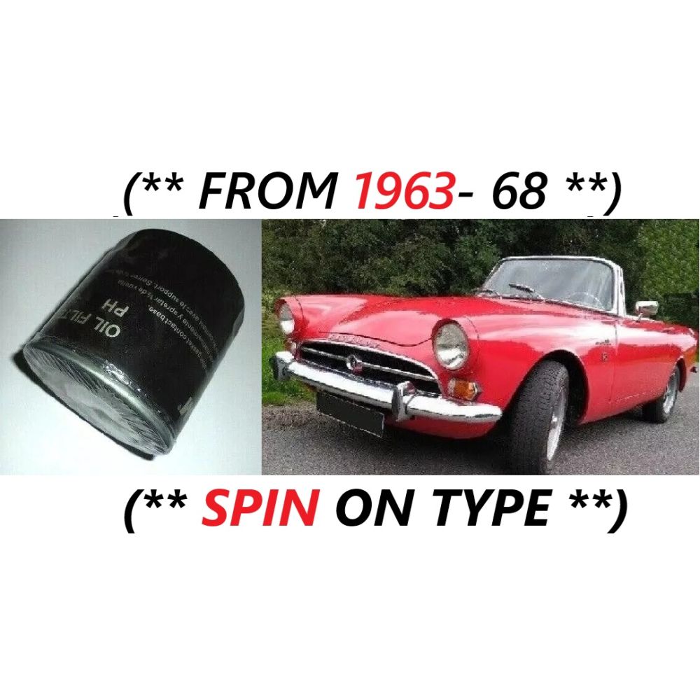 OIL FILTER (Sunbeam Alpine) (Ser.3 Late, 4, 5) (**Spin-On Type**) (From 1963- 68)